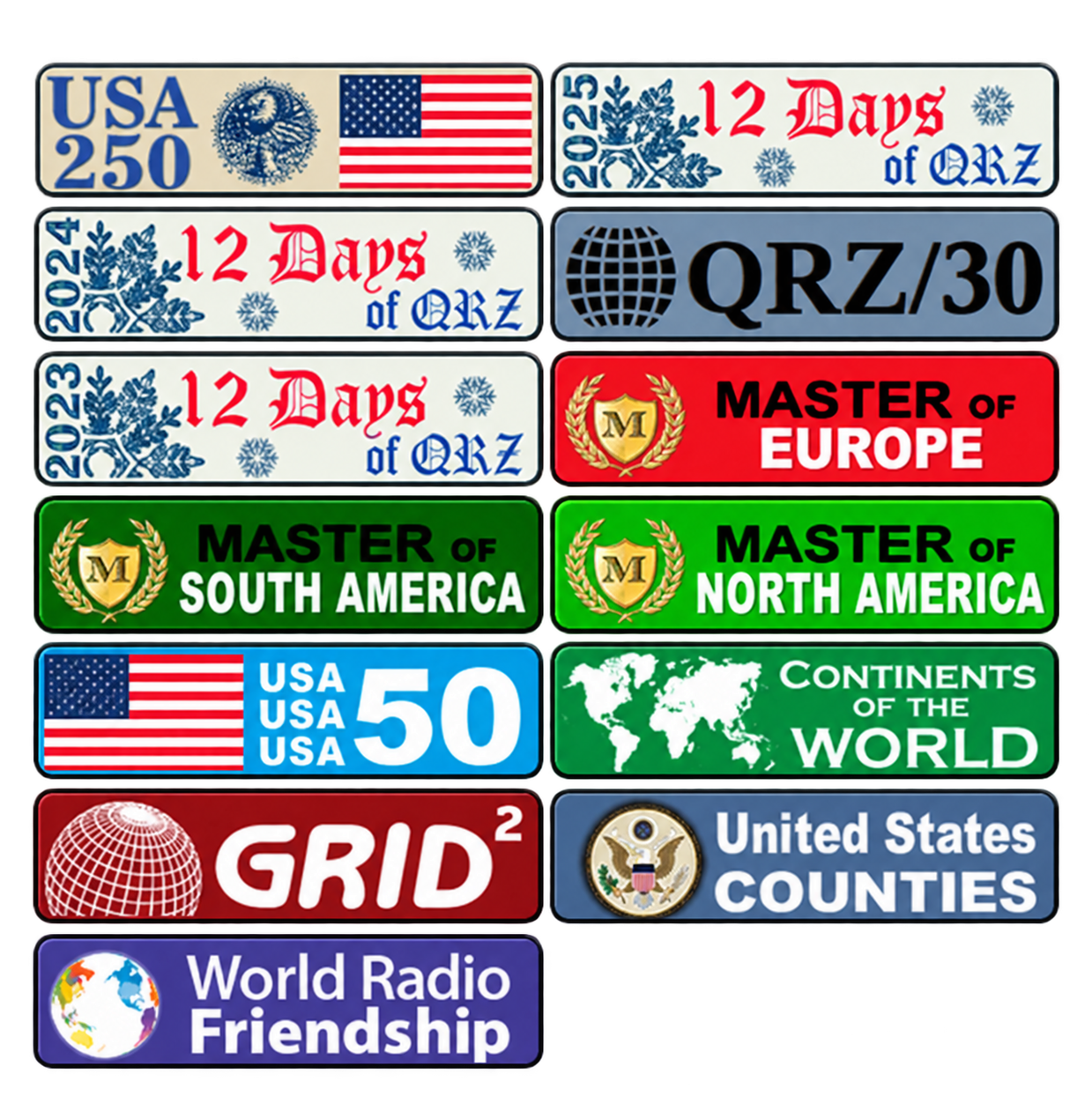 KE5EUA QRZ award badges