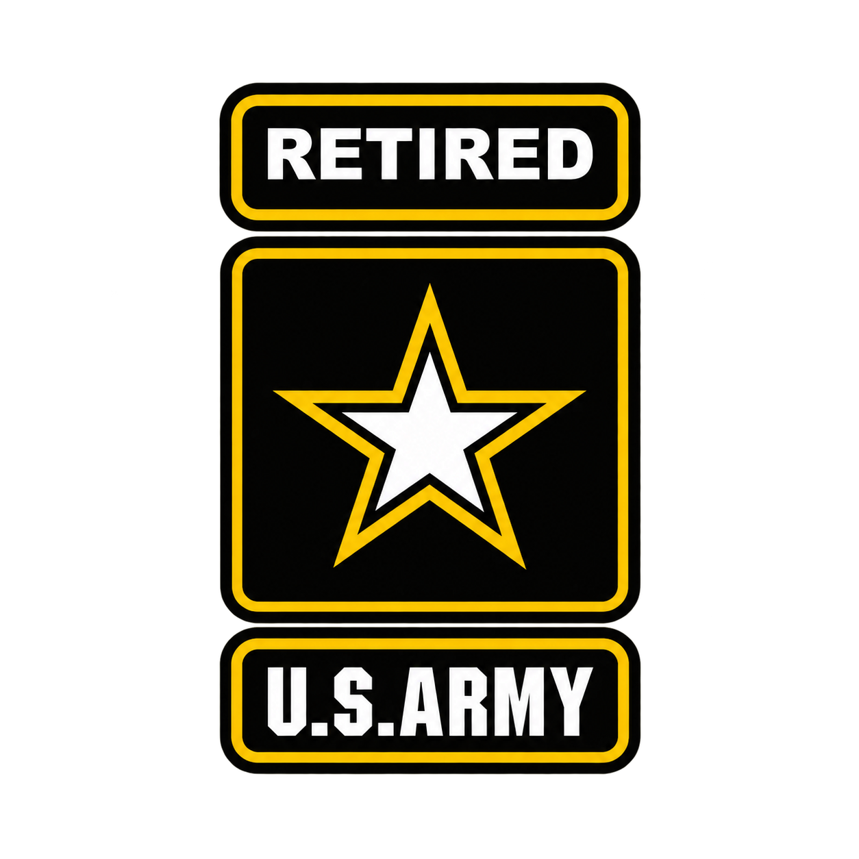 Retired U.S. Army badge